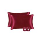 ANT HOME TEKS ANT Ipek Saten 50x70 Cm Yastık Kılıfı 2 Adet Toka Kıvırcık Saçlar BORDO2 Adet