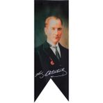 Antalya Dünya Bayrak Atatürk Imza Posterli Kırlangıç Bayrağı 50 x 150 cm