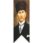 Antalya Dünya Bayrak Atatürk Kalpaklı Posteri Kırlangıç Bayrağı 100 x 300 cm