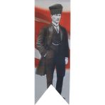 Antalya Dünya Bayrak Atatürk Kalpaklı Posteri Kırlangıç Bayrağı 50 x 150 cm