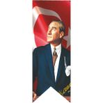 Antalya Dünya Bayrak Atatürk Trenden Bakış Posterli Kırlangıç Bayrağı 50 x 150 cm
