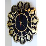 Antasya Tasarım Gold Papatya Duvar Saati – 40 cm MDF Pleksi Dekoratif Saat