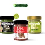 Antebella 3'lü Premium Paket (Antep Fıstığı Ezmesi, AntepFıstığı Kreması, Fındık Kreması) - 720 gr