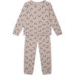 Antebies Bej Panda Desenli Bambu Kumaş Beli Lastikli Uzun Kollu Erkek Çocuk Pijama Takımı - Krem - 5 - 6 Yaş