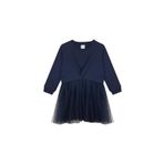 Antebies Lacivert Tül Sweatshirt Elbise Beden: 7-8 Yaş Kadın/Kız Lacivert 7-8 Yaş