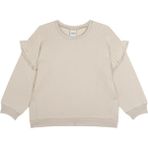 Antebies Organik Bej Dandel Detaylı Uzun Kollu Manşetli Kız Çocuk Sweatshirt - Krem - 5 - 6 Yaş
