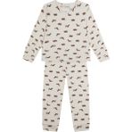 Antebies Organik Bej Erkek Çocuk Pijama Takımı - Kahverengi - 5 - 6 Yaş