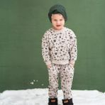 Antebies Organik Bej Sonbahar Mantarları Desenli Uzun Kollu Manşetli Erkek Çocuk Sweatshirt - 9 - 10 Yaş - Gri