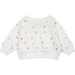 Antebies Organik Beyaz Kız Bebek Sweatshirt - 6 - 9 Ay