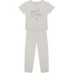 Antebies Organik Gri Good Human Nakışlı Beli Lastikli Kısa Kollu Erkek Çocuk Pijama Takımı - 7 - 8 Yaş - Bej