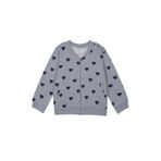 Antebies Organik Gri Melanj Kız Çocuk Bomber Ceket