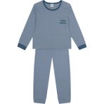 Antebies Organik Mavi Erkek Çocuk Pijama Takımı - 2 Yaş