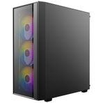 Antec AX65 ARGB, 4 x 120mm ARGB Fan Dahil, Yüksek Hava Akışlı Mesh Ön Panel, Temperli Cam Yan Panel, Orta Kule ATX Oyuncu Bilgisayar Kasası - Siyah