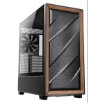 Antec Flux Black 3X120mm, 1X120mm Reverse, 1X140mm, Type-C, Ön Çerçeve Ahşap, Siyah, Mid Tower Gaming Kasa