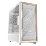 Antec Flux Whıte 3X120mm, 1X120mm Reverse, 1X140mm, Type-C, Ön Çerçeve Ahşap, Beyaz, Mid Tower Gaming Kasa