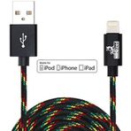 Antec NRGPower Premium 3ft Naylon Örgülü USB Kablosu Yıldırım Konnektörlü [MFi Sertifikalı] iPhone 6s Plus / 6 Plus, iPad Pro, Air 2, iPod Nano ve Daha Fazlası (Rasta) Ürün Adı