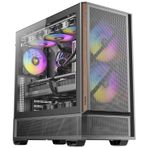 Antec P30 ARGB, 3 PWM ARGB ve 2 PWM Ters Fan Dahil, Ahşap Vurgulu Metal Mesh Ön Panel, 360mm Üst Radyatör Desteği, Type-C 3.2 Gen 2, Orta Kule ATX Kasası, Siyah