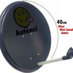 Antenci 40 CM Antrasit Mini Karavan Çanak Anteni