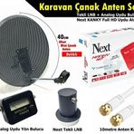 Antenci 40 cm Delikli Karavan Çanak Anten Seti + Next HD Uydu Alıcısı + Analog Uydu Bulucu