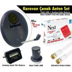 Antenci 40CM Karavan Çanak Anten Seti +Next Hd Uydu Alıcısı +Analog Uydu Bulucu
