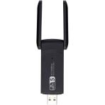 Antenli Wifi Adaptörü Ac1300mbps Dual Band Usb Wifi Adaptör | 2.4G/5G Kablosuz Ağ Adaptörü | Usb 3.0 Yüksek Hız | -Gain Antenli Wifi Dongle |