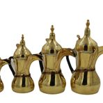 ANTEPSEPETİ Sarı Bakır 4'lü Mırra Cezve Seti