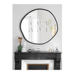 anthome Arya 80 Cm Ayna Asimetrik Ayna, Dekoratif Ayna, Duvar Aynası Banyo Aynası Holl Aynası, Siyah