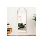 anthome dekoratif ayna, mdf oval kesim boy ayna, duvar aynası 165 X 45 cm
