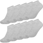 Anthony Jackson 10'lu Kutu Bambu Premium Dikişsiz Bay - Sneaker Çorap - Gri - 47 - 48