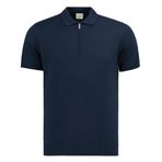 Anthony Jackson Erkek Fit Fermuarlı Triko Polo Tişört Stefano (AJ-601 - Lacivert, XL)