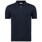 Anthony Jackson Erkek Fit Fermuarlı Triko Polo Tişört Stefano (AJ-601 - Lacivert, XXL)