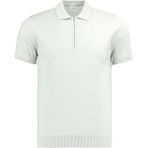 Anthony Jackson Erkek Fit Fermuarlı Triko Polo Tişört Stefano - Beyaz - 2XL