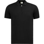 Anthony Jackson Erkek Fit Fermuarlı Triko Polo Tişört Stefano - Siyah - 2XL