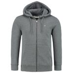 Anthony Jackson Erkek Kapüşonlu Sweatshirt, Logo Baskılı, Regular Fit, Pamuklu, Siyah (ANTRASİT MELANJ, 4XL)