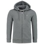 Anthony Jackson Erkek Kapüşonlu Sweatshirt, Logo Baskılı, Regular Fit, Pamuklu, Siyah (ANTRASİT MELANJ, XL)