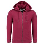 Anthony Jackson Erkek Kapüşonlu Sweatshirt, Logo Baskılı, Regular Fit, Pamuklu, Siyah (BORDO, L)