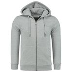 Anthony Jackson Erkek Kapüşonlu Sweatshirt, Logo Baskılı, Regular Fit, Pamuklu, Siyah (GRİ MELANJ, 4XL)
