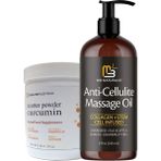 Anti-Cellulite Massage Oil 240 ml Masaj Yağı + Smarter Curcumin Fatburner Masaj Kremi 130 gr - Paket