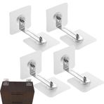 Anti Fall Mobilya Braketi, Yapışkanlı Mobilya Duvar Braketi - Düşme Önleyici Şeffaf Mobilya Bağlantı Elemanları - 4X Anti Tip Sondaj Braketi, Dolaplar için Çok Amaçlı Mobilya Bağlantı Elemanları, Kit