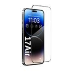 [ANTİ STATİC EKRAN KORUYUCU] For iPhone ile uyumlu Ekstra HD Kırılmaz Cam Tam Kaplayan Su İtici Safir Ekran Koruyucu + Uygulama Bezleri (Şeffaf, 17AİR)