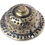 Antik Bronze Yuvarlak Kapı Zili, Parlak Sarı/siyah