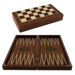 Antik Ceviz Mdf Kasalı Tavla + Oyun Kağıdı