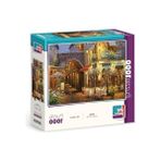 Antik Çiçek Masalı 1000 Parça Puzzle, Renkli Çiçek Temalı Eğlenceli Aktivite