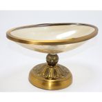 Antik Eskitme Gold Ayaklı Dekoratif Cam Gondol Sunumluk 1766574360918