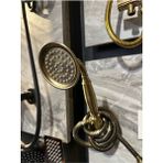 Antik Gold Duş Sistemi Klasik Vintage Pirinç Duş Seti Askı Apatı Komple Set