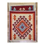 Antik Kilimden Büyük Boy Motosiklet, Heybesi 2 Gözlü, Kilim Çanta, Kırmızı