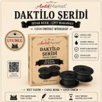 Antik Market Daktilo Şeridi Siyah Çift Makaralı