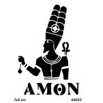 Antik Mısır Tanrı Amon-Ra Yapışkanlı Stencil Süsleme Ve Boyama Kalıbı
