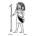 Antik Mısır Tanrı Thoth Yapışkanlı Stencil Süsleme Ve Boyama Kalıbı