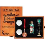 Antik Mühür ve Balmumu Wax Eritme Kaşık Seti, 5 Parça, Tahta Kutuda - Seçenek 1